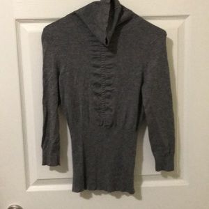 Express ribbed turtleneck 3/4 length